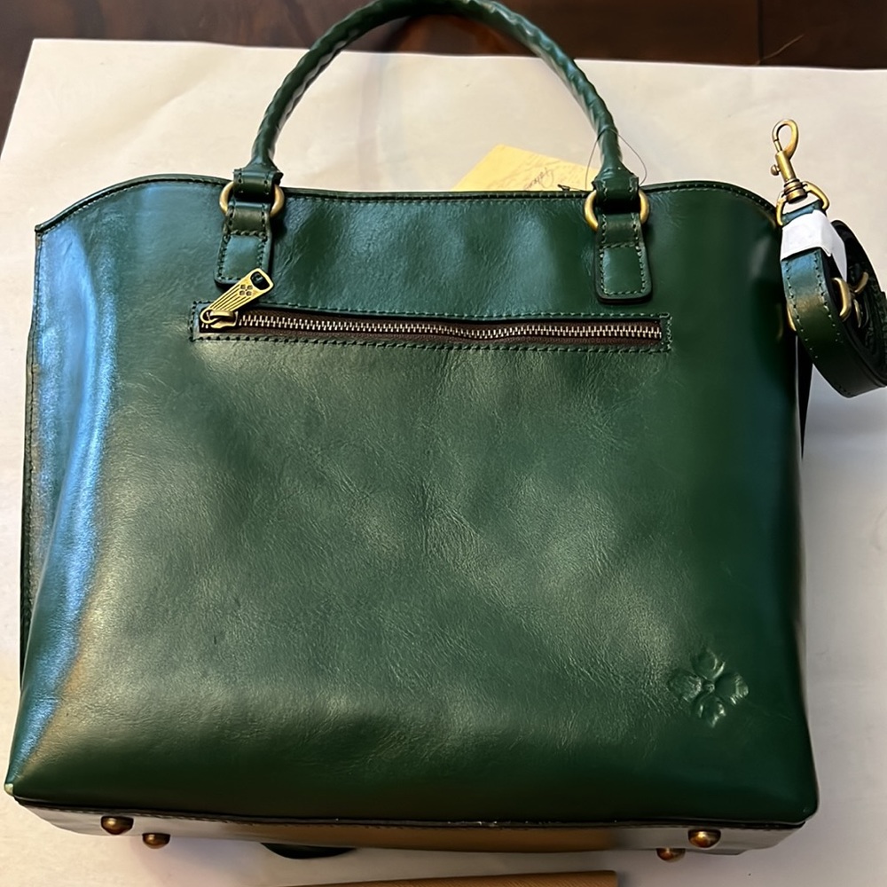 Patricia Nash Green Tooled Leather Tote - Picture 7 of 14